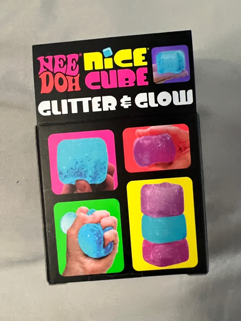 Blue NeeDoh Nice Cube Glitter & Glow - Picture 4 of 6